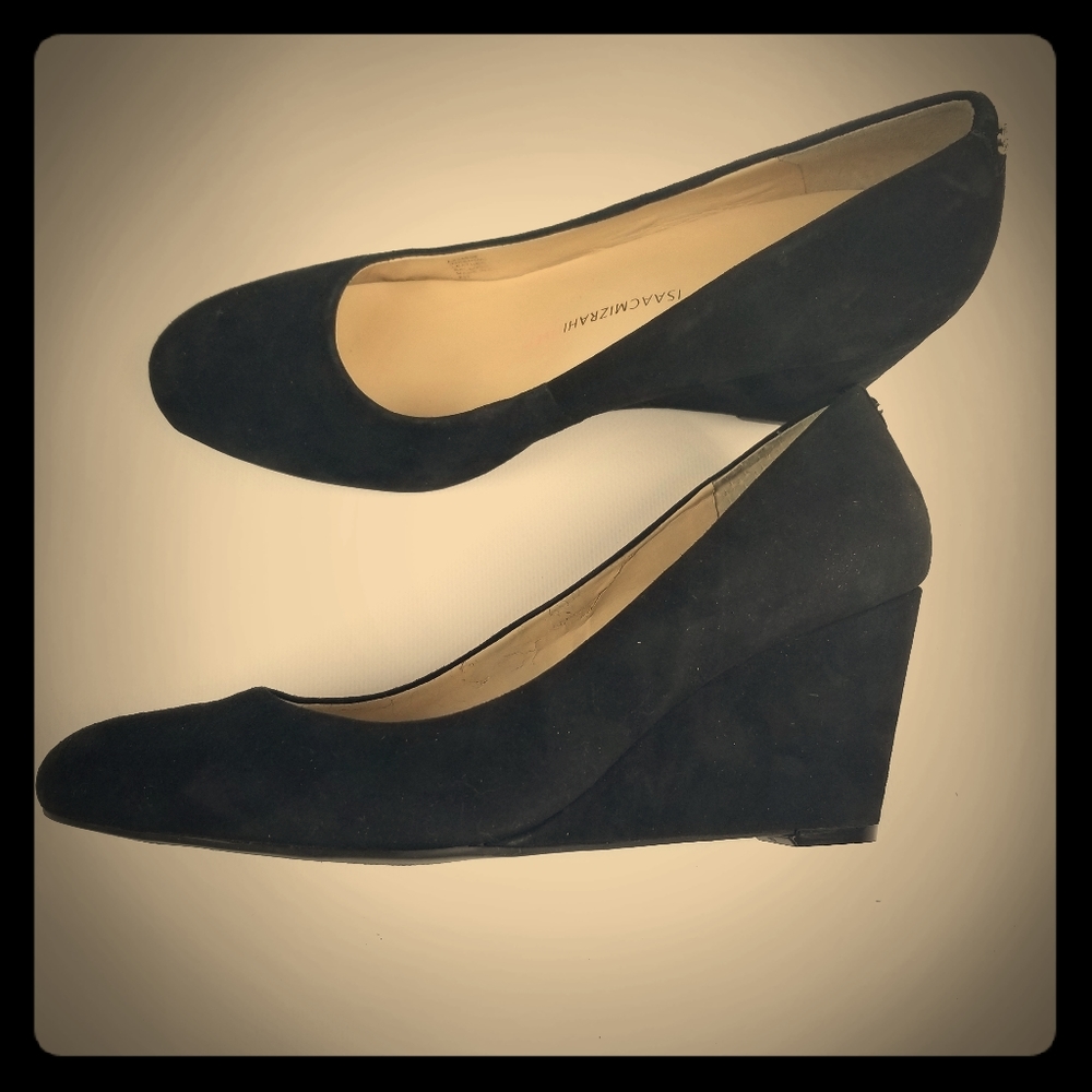Isaac Mizrahi Live! Suede Wedges.